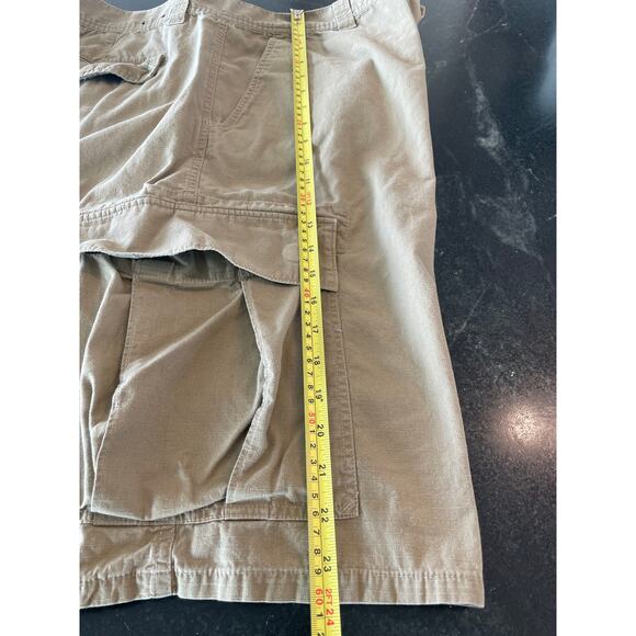 Lr Geans 100% Cotton men's khaki cargo shorts 42 - Picture 8 of 9
